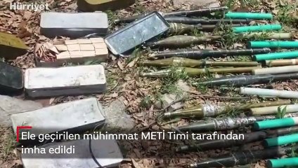 MSB paylaştı: Ele geçirilen mühimmat METİ Timi tarafından imha edildi