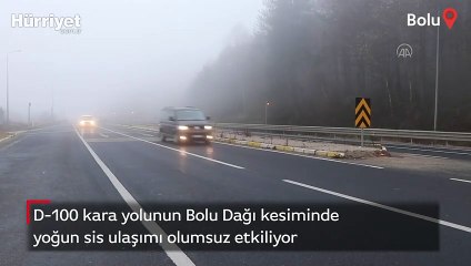 Bolu Dağı'nda yoğun sis etkili oluyor