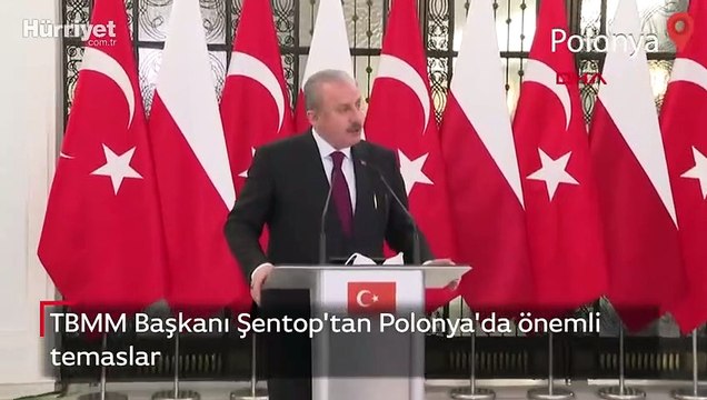 TBMM Başkanı Şentop, Polonyalı mevkidaşıyla basın toplantısı düzenledi