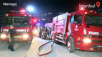 Arnavutköy'de ambalaj fabrikasında korkutan yangın