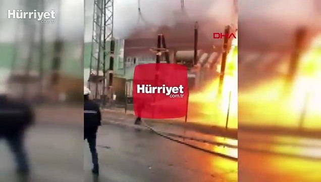 Sivas'ta termik santralde trafo yangını