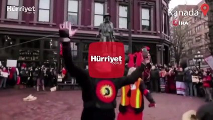 Kanada'da ayrımcılığın sembolü Gassy Jack heykeli yıkıldı
