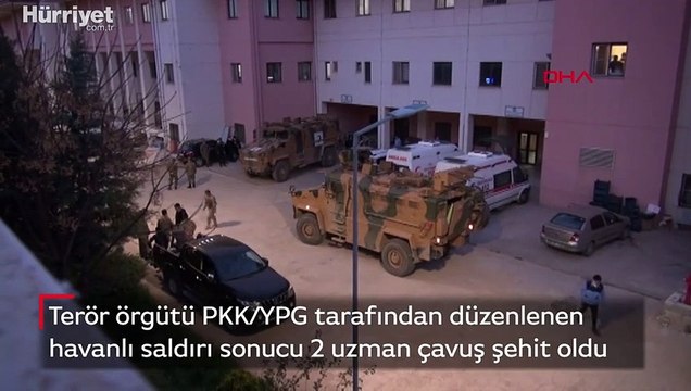 Terör örgütü PKK/YPG tarafından düzenlenen havanlı saldırı sonucu 2 asker şehit oldu