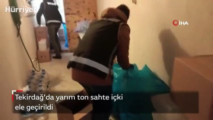 Tekirdağ’da yarım ton sahte içki ele geçirildi