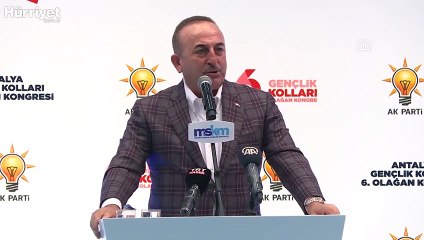 Скачать видео: Bakan Çavuşoğlu, AK Parti Antalya Gençlik Kolları 6. Olağan Kongresine katıldı