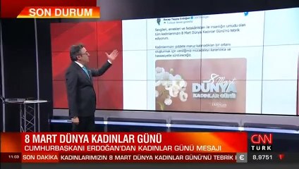 Cumhurbaşkanı Erdoğan'dan 8 Mart Dünya Kadınlar Günü paylaşımı