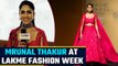 Mrunal Thakur ने Beautiful Red Dress में किया Lakme Fashion Week 2022 में Ramp Walk | FilmiBeat
