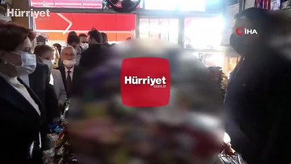 Akşener'le esnafın ilginç maaş diyaloğu