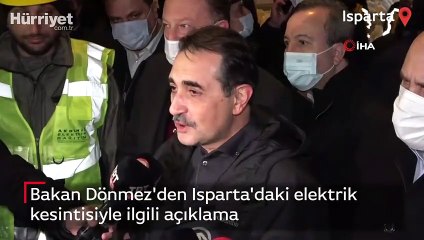 Bakan Dönmez'den Isparta'daki elektrik kesintisiyle ilgili açıklama