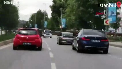 Kartal sahil yolu'nda tehlikeli yarış