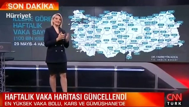 Sağlık Bakanı Fahrettin Koca illere göre koronavirüs vaka sayısını paylaştı
