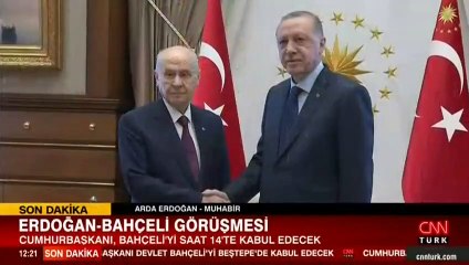 Cumhurbaşkanı Erdoğan, MHP Genel Başkanı Bahçeli'yi kabul etti