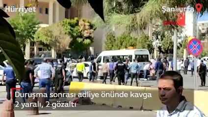 Duruşma sonrası adliye önünde kavga: 2 yaralı, 2 gözaltı