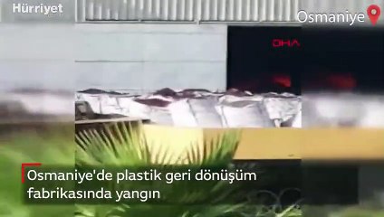Osmaniye'de plastik geri dönüşüm fabrikasında yangın