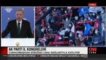 Cumhurbaşkanı Recep Tayyip Erdoğan, partisinin ilk kongrelerinde konuştu