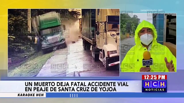 ¡VIDEO! Captan momento en que desenfrenada rastra mata a motociclista en peaje de Yojoa