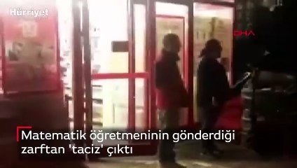 Matematik öğretmeninin gönderdiği zarftan 'taciz' çıktı