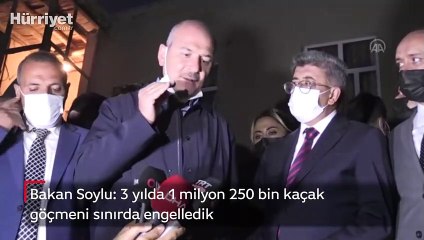 Bakan Soylu: 3 yılda 1 milyon 250 bin kaçak göçmeni sınırda engelledik