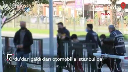 Ordu'dan çaldıkları otomobille İstanbul'da yakalanan 3 çocuk adliyeye sevk edildi