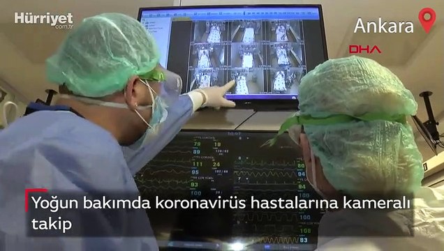 Yoğun bakımda koronavirüs hastalarına kameralı takip