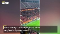 Galatasaraylı taraftarlar, Fatih Terim ve yönetimi protesto etti