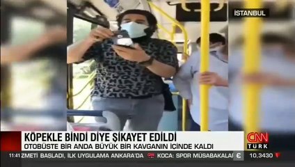 Otobüste köpek tartışması kamerada! O anları böyle kaydetti...