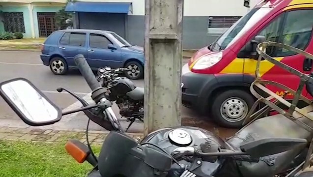 Colisão de trânsito entre motos é registrada na Rua Jorge Lacerda