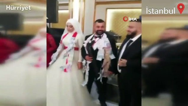 Damada düğünde pompalı tüfek taktılar
