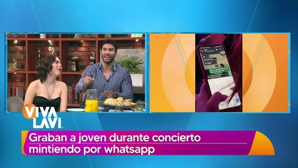 "Me quedé dormida": Captan a mujer en concierto mintiéndole a su novio