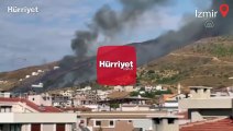 İzmir'de makilik ve otluk alanda yangın çıktı