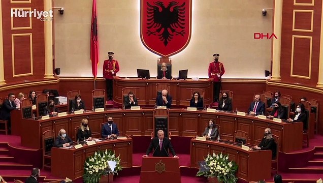 Cumhurbaşkanı Recep Tayyip Erdoğan, Arnavutluk Meclisi'nde milletvekillerine hitap etti