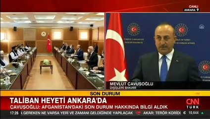 Taliban heyeti Dışişleri Bakanlığı'nda... Bakan Çavuşoğlu'ndan ilk açıklama