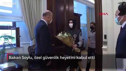 Bakan Soylu, özel güvenlik heyetini kabul etti