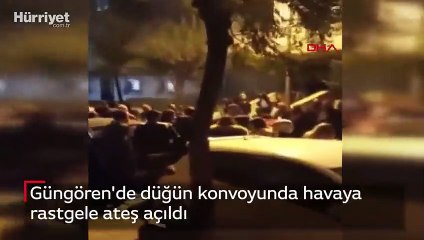 Video herunterladen: Güngören'de düğün konvoyunda havaya rastgele ateş açıldı