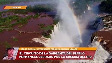 El circuito de la garganta del diablo permanece cerrado por la crecida del río