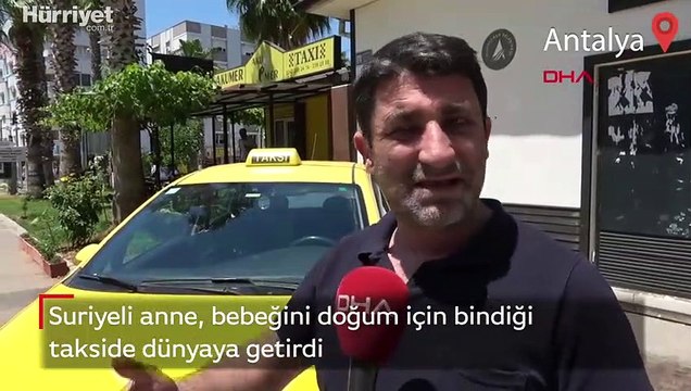 Suriyeli anne, bebeğini doğum için bindiği takside dünyaya getirdi