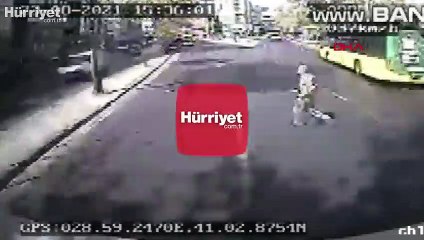Şişli'de İETT otobüsünün yayaya çarparak ölümüne neden olduğu kaza kamerada