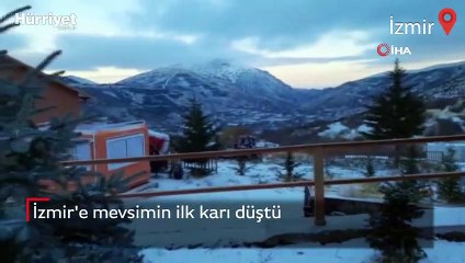 İzmir'e mevsimin ilk karı düştü
