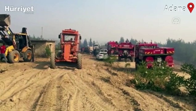 Aladağ'daki orman yangınına müdahale ediliyor