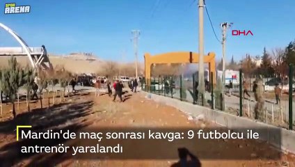 Maç sonrası kavga: 9 futbolcu ile antrenör yaralandı