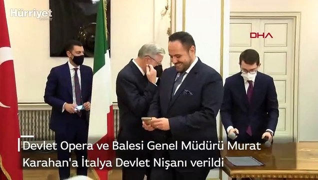 Devlet Opera ve Balesi Genel Müdürü Murat Karahan'a İtalya Devlet Nişanı verildi