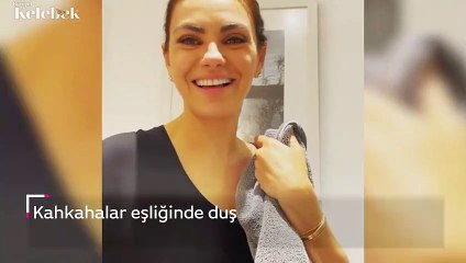 Mila Kunis ve Ashton Kutcher banyo videosu paylaştı