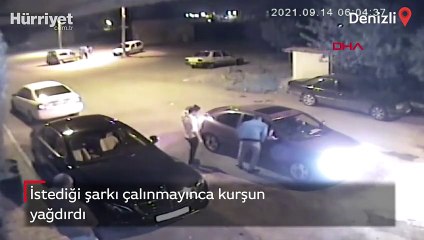 İstediği şarkı çalınmayınca kurşun yağdırdı! O anlar kamerada