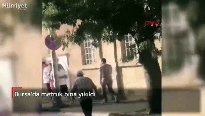 Bursa’da metruk bina yıkıldı