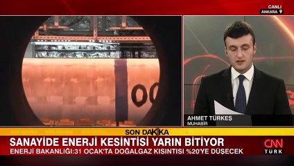 Sanayide enerji kesintisi yarın bitiyor