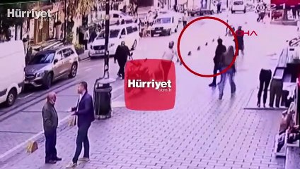 Laleli'de sokak ortasında 3 milyon dolarlık gasp girişimi! Anbean kamerada