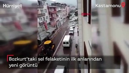 Bozkurt'taki sel felaketinin ilk anlarından yeni görüntü