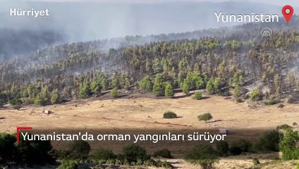 Yunanistan'da orman yangınları sürüyor