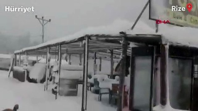 Rize'nin yükseklerinde kar kalınlığı 30 santimi geçti
