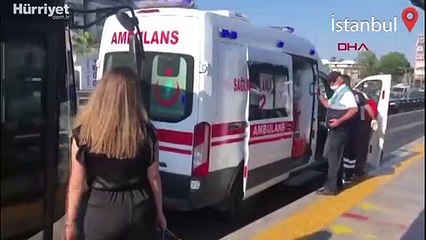 Cennet metrobüs durağında kaza